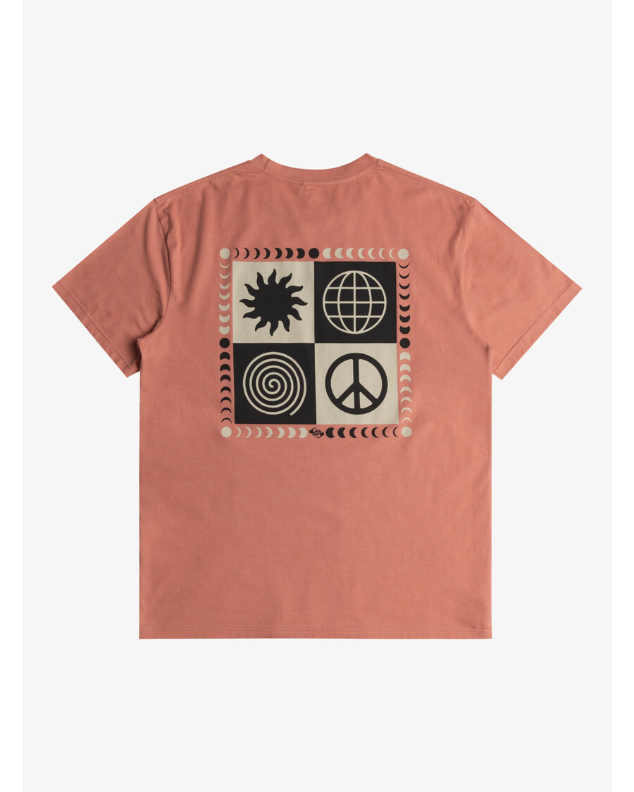Majica S Kratkimi Rokavi Quik Silver Peace Phase - Canyon Clay