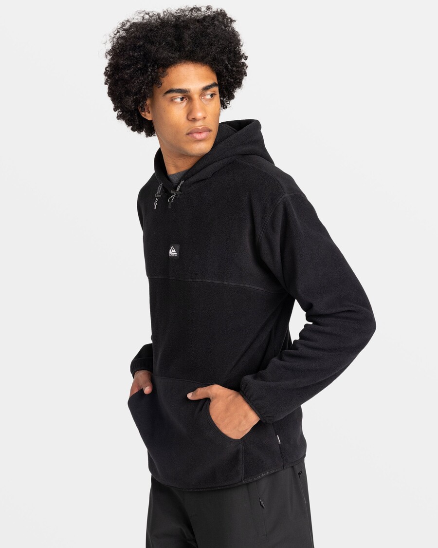 Quiksilver Sea Cliffs Pulover S Kapuco - črn