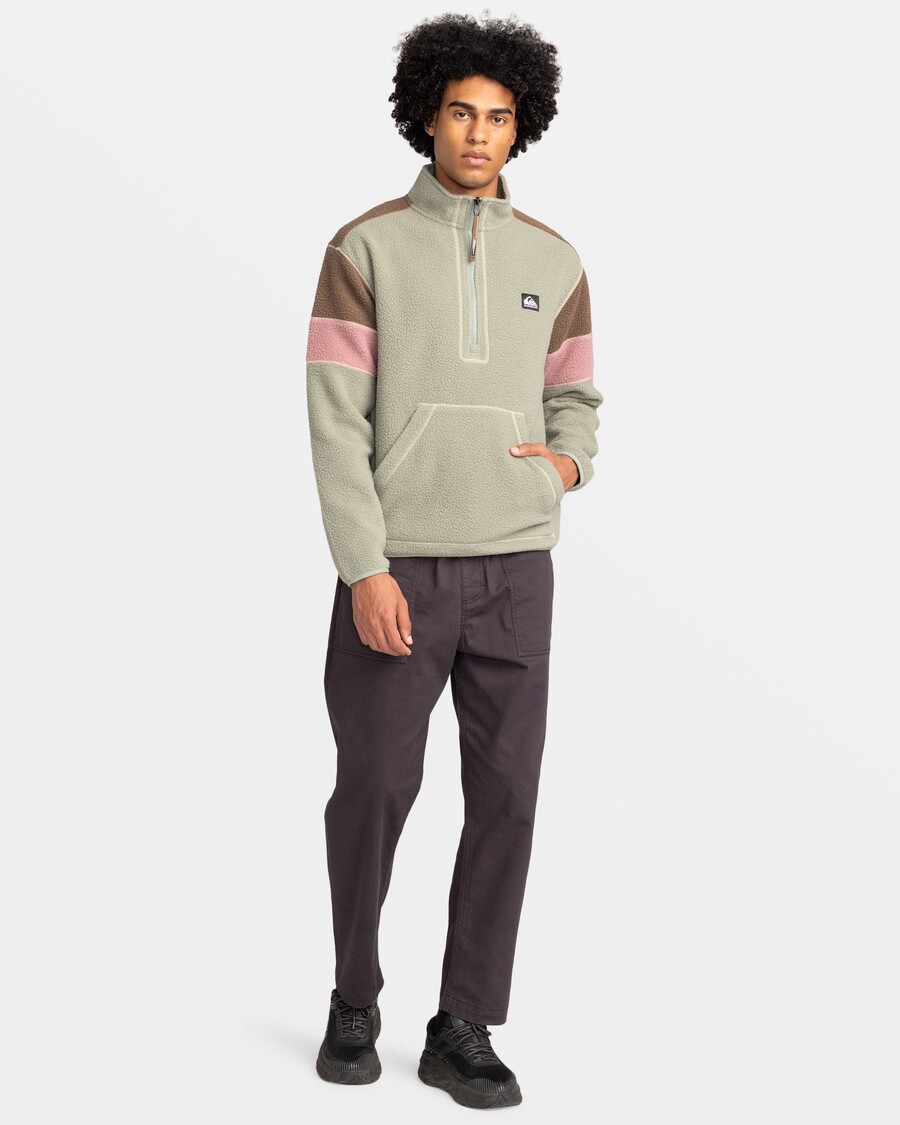 Quik Silver Clean Coast Half-Zip Sweatshirt - Sea Spray