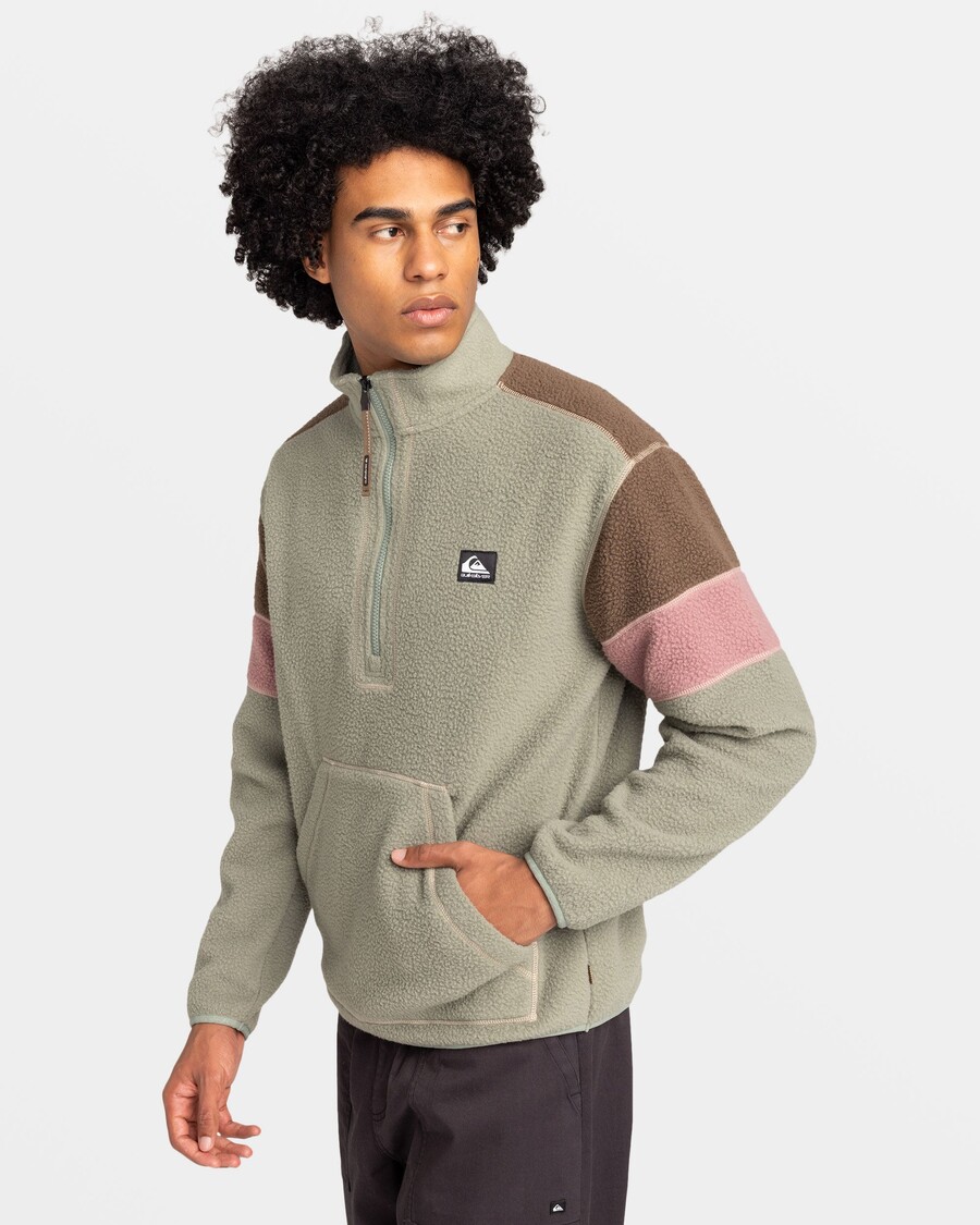 Quik Silver Clean Coast Half-Zip Sweatshirt - Sea Spray