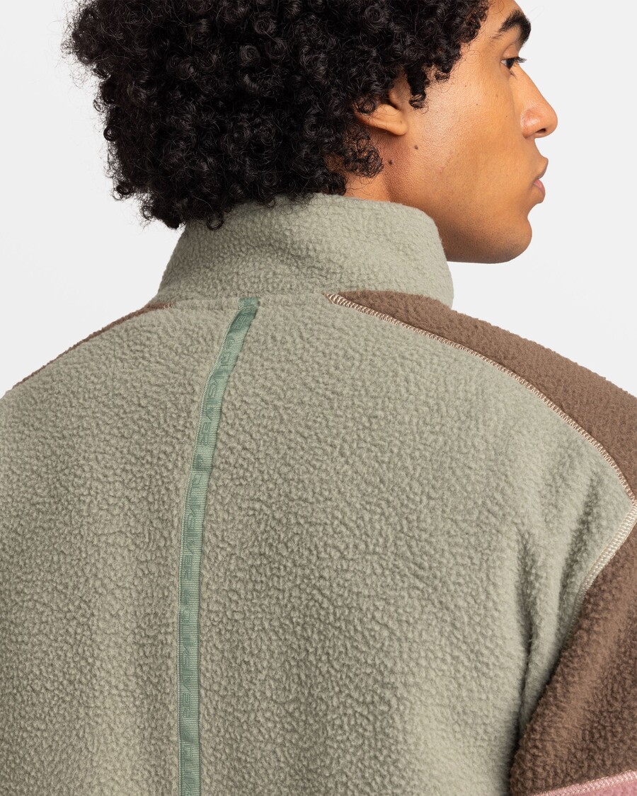 Quik Silver Clean Coast Half-Zip Sweatshirt - Sea Spray