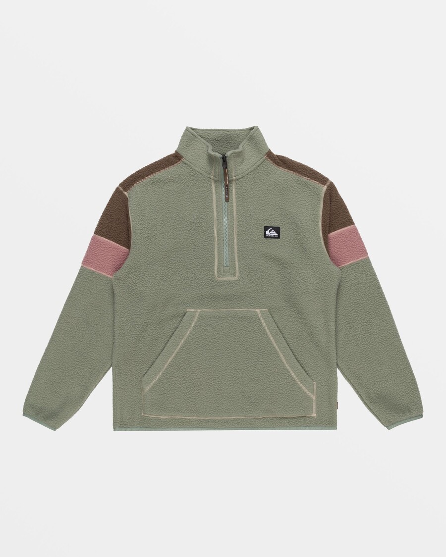 Quik Silver Clean Coast Half-Zip Sweatshirt - Sea Spray