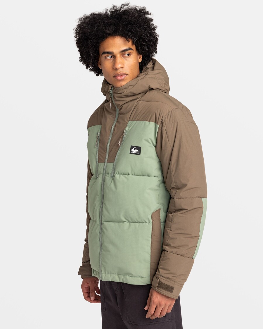 Puffer Jacket Quiksilver Nomad - θαλάσσιο σπρέι
