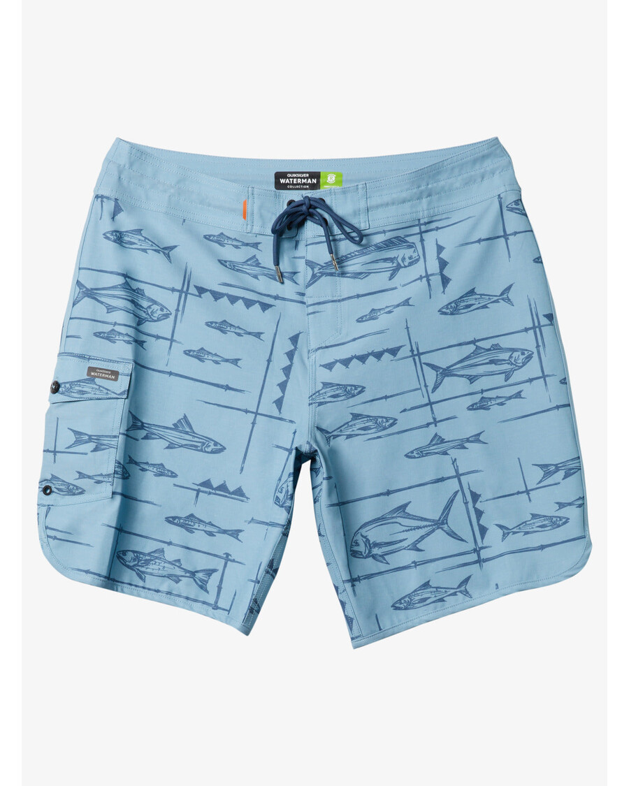 Quiksilver Waterman Bento Box 19" Boardshorts - Bento Dusk Blue