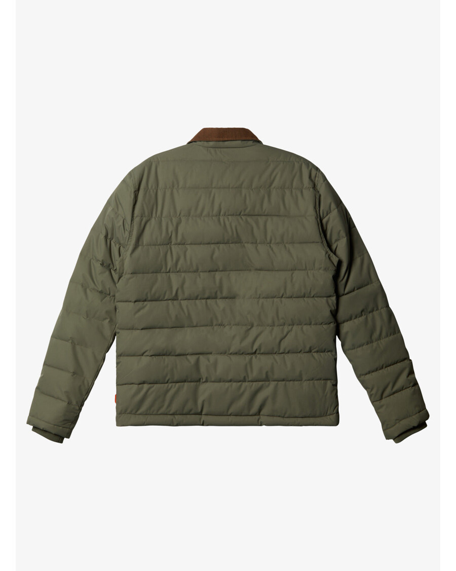 куиксилвер ватерман оцеан цавес лагана пуффер јакна - прашњава маслина