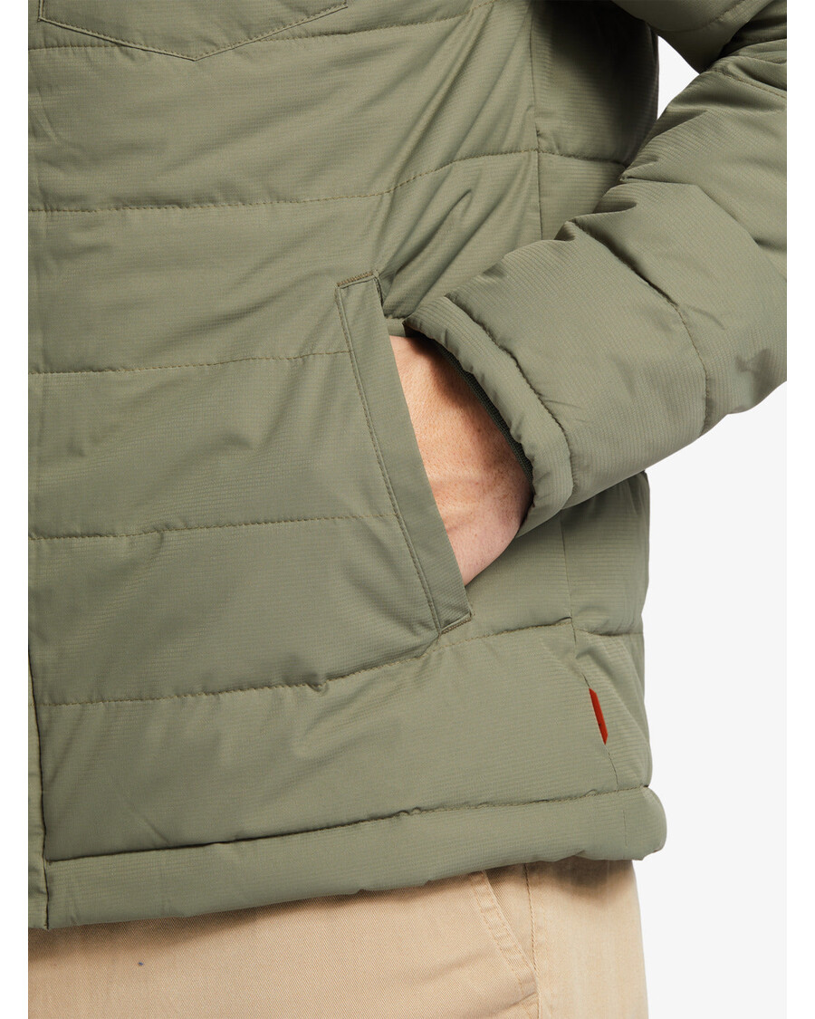 куиксилвер ватерман оцеан цавес лагана пуффер јакна - прашњава маслина