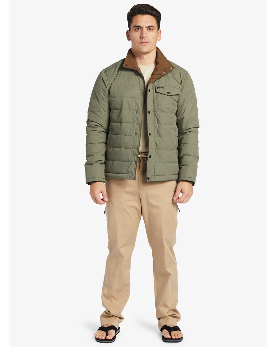 куиксилвер ватерман оцеан цавес лагана пуффер јакна - прашњава маслина