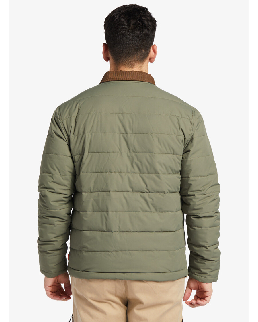 куиксилвер ватерман оцеан цавес лагана пуффер јакна - прашњава маслина