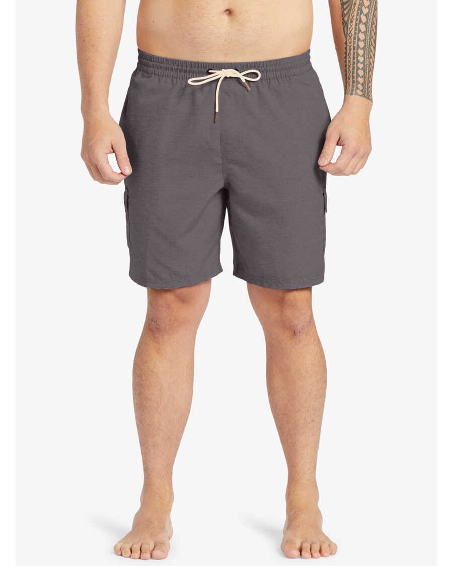 Quik Silver Waterman Balance 18" Swim Trunks - Dark Grey Heather