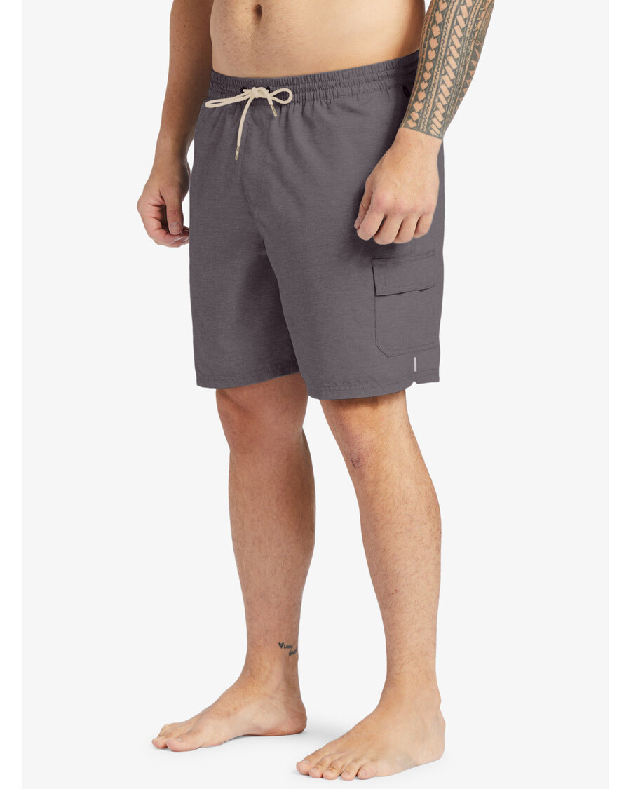 Quik Silver Waterman Balance 18" Swim Trunks - Dark Grey Heather