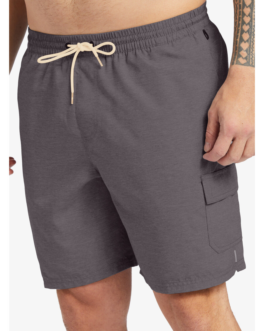 Quik Silver Waterman Balance 18" Swim Trunks - Dark Grey Heather
