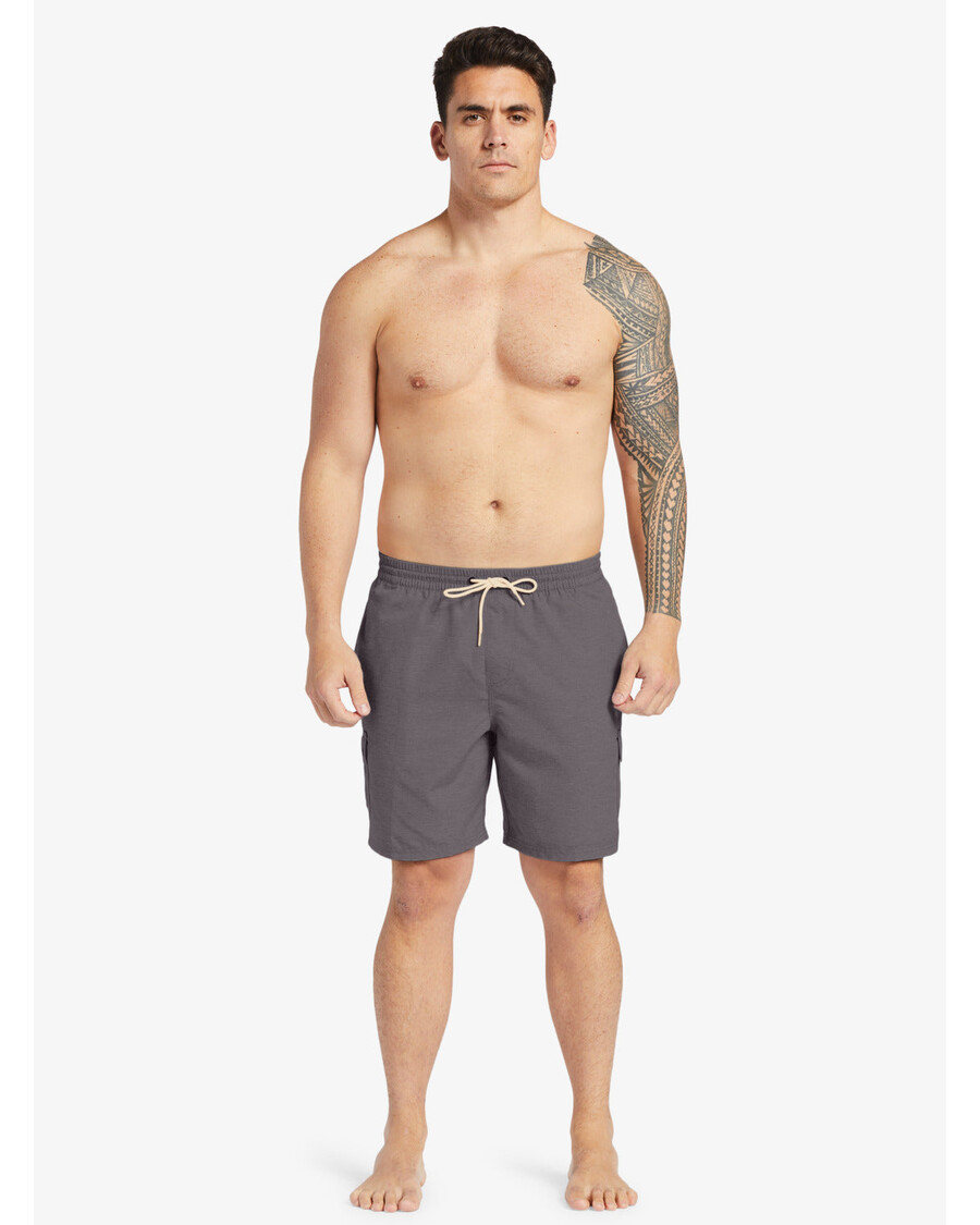 Quik Silver Waterman Balance 18" Swim Trunks - Dark Grey Heather