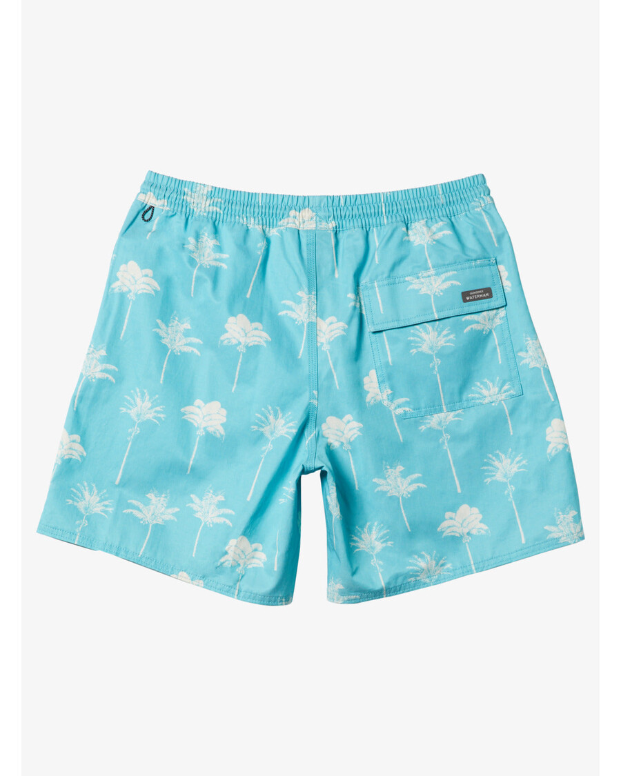 Quik Silver Waterman Cliffside 17" Swim Trunks - Scuba Blue Amazed Palm