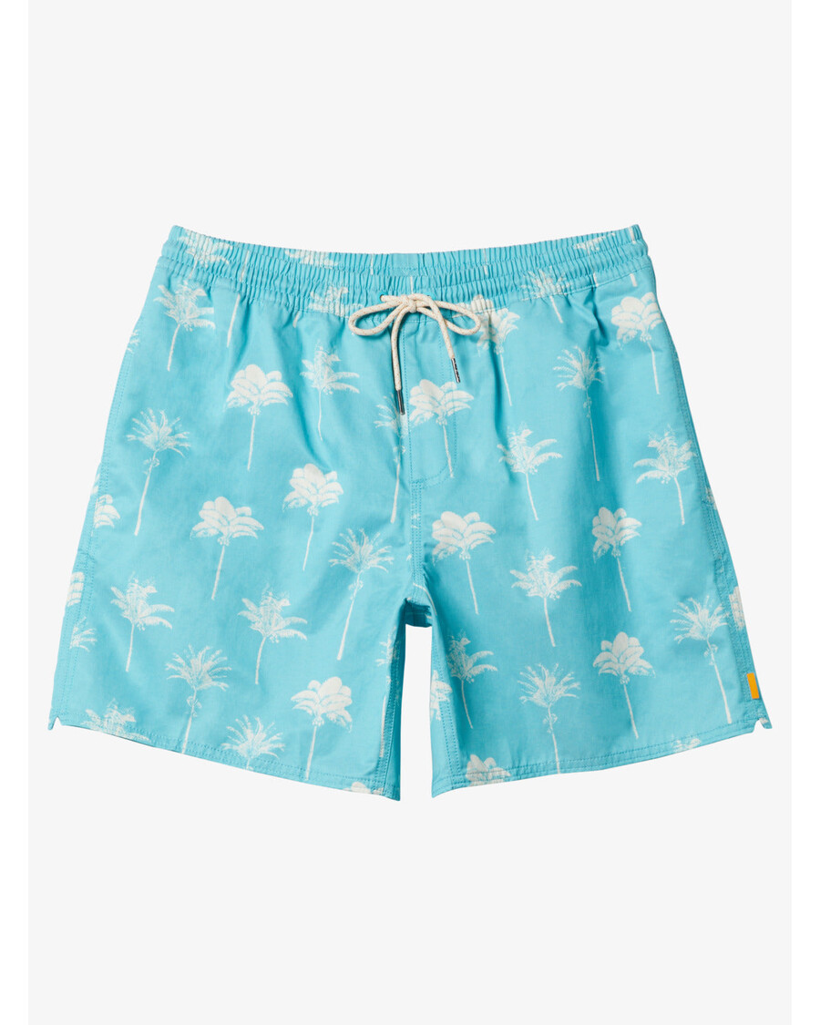 Quik Srebrne Waterman Cliffside Kupaće Gaće 17" - Ronilačka Plava Amazed Palma