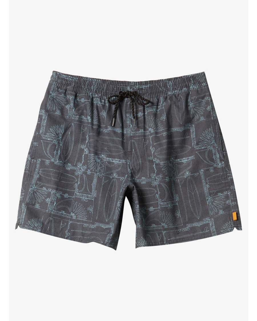 Μαγιό 17" μαγιό μακρόστενο βόλεϊ Quiksilver Waterman - μαύρη σανίδα