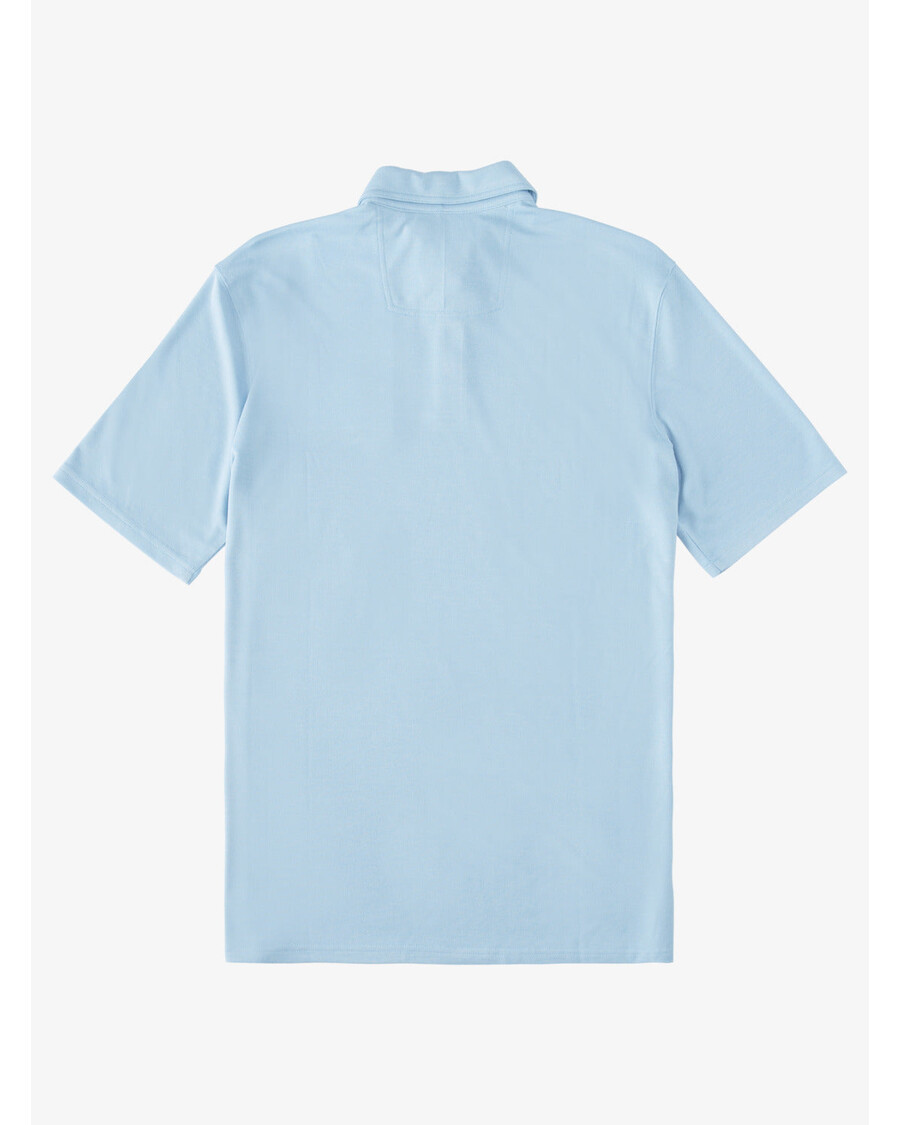 Quik Silver Waterman Waterpolo Short Sleeve Polo Shirt - Dusk Blue