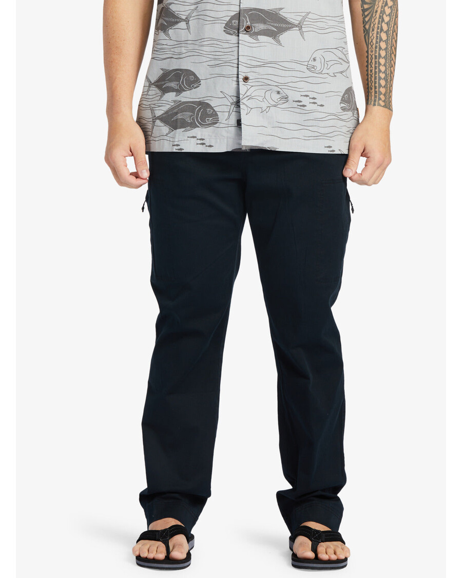 Quiksilver Waterman After Surf Elastične Hlače U Struku - Crne