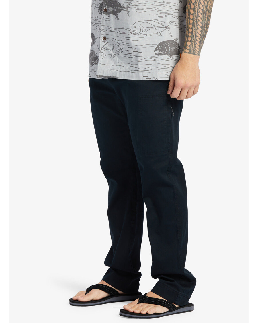 Quiksilver Waterman After Surf Elastične Hlače U Struku - Crne