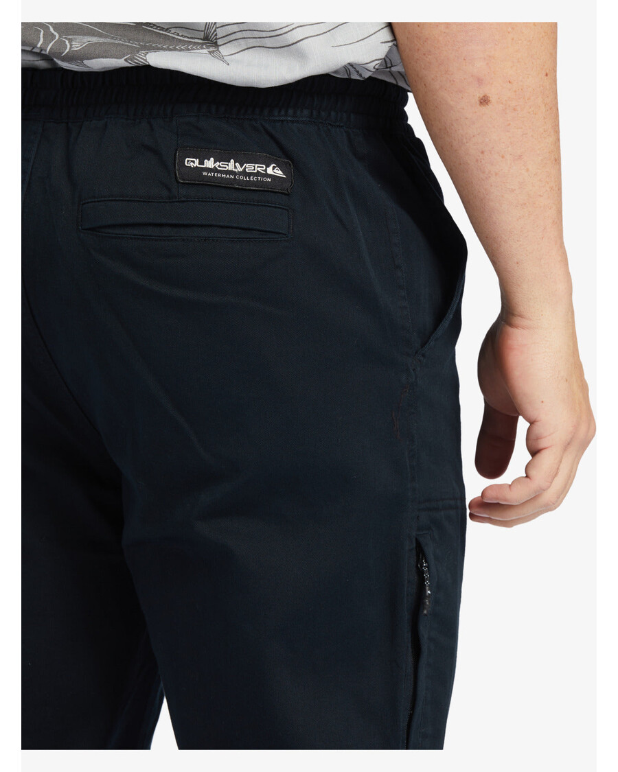 Quiksilver Waterman After Surf Elastične Hlače U Struku - Crne