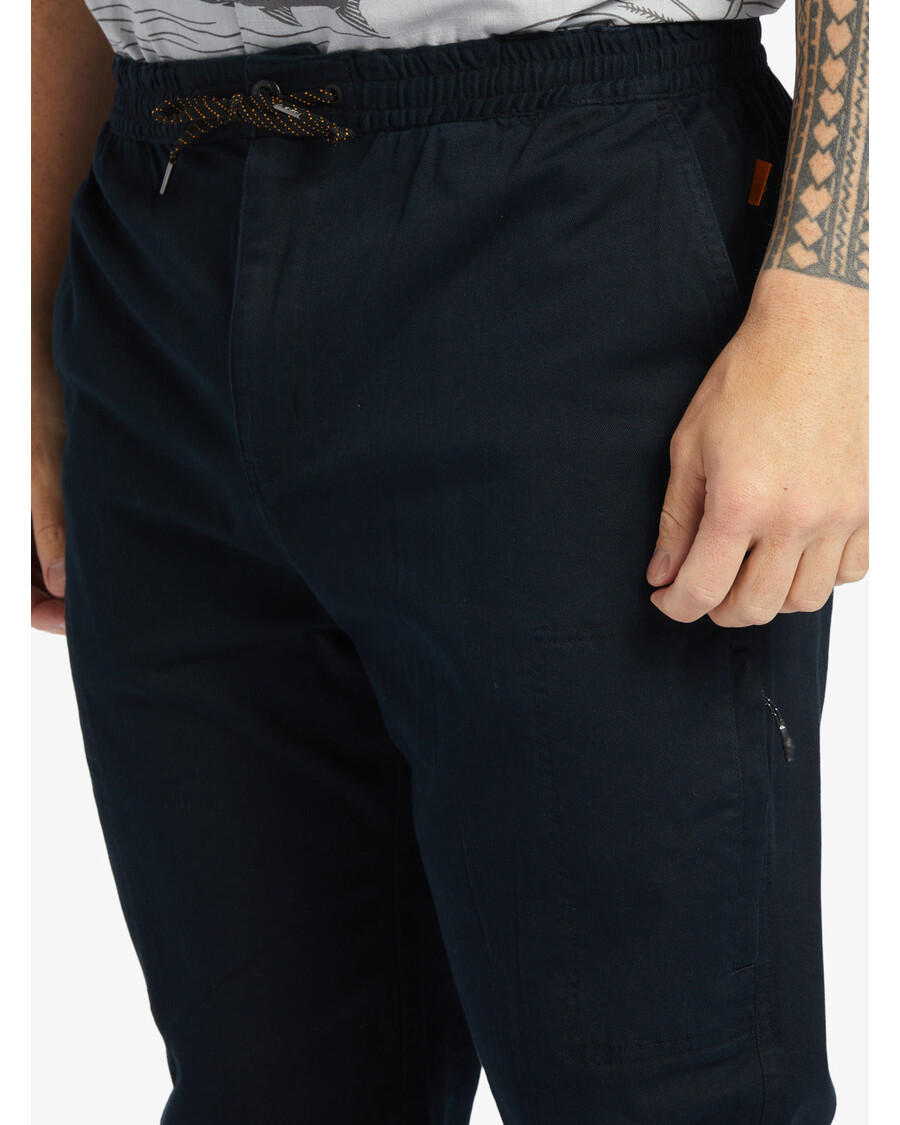 Quiksilver Waterman After Surf Elastične Hlače U Struku - Crne