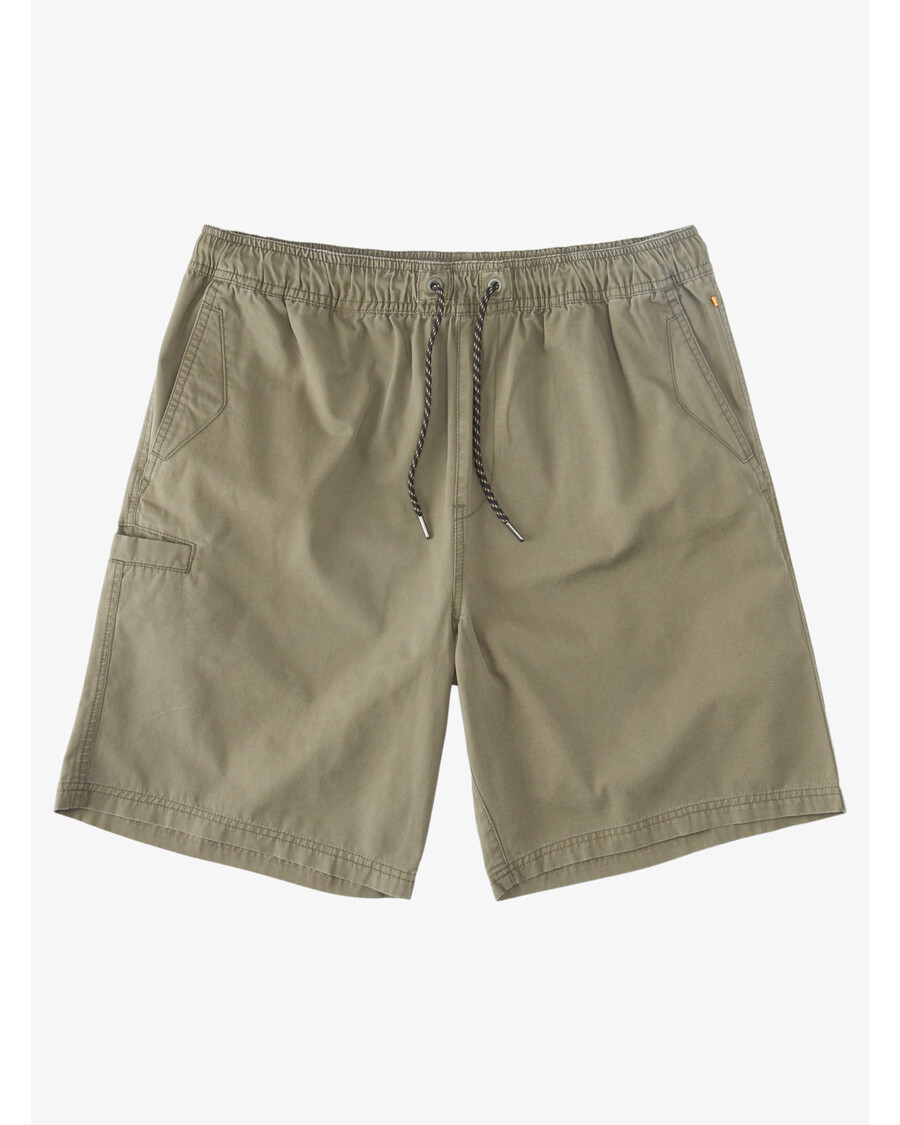 Quiksilver Waterman Pēdējais Viegls Elastīgs Jostas 19" šorti - Putekļaini Olīvu