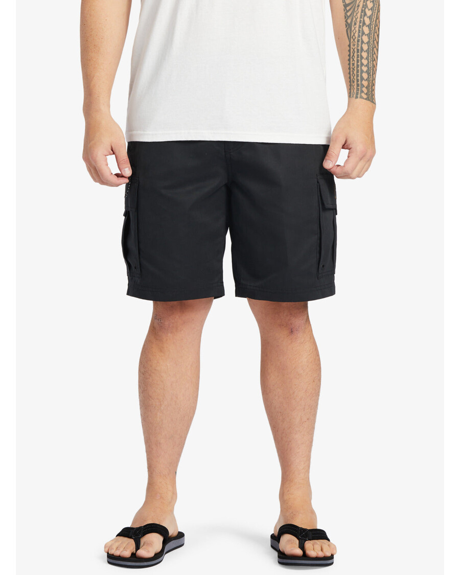 Шорты карго 20 дюймов Quiksilver Waterman Maldive Atoll - черные