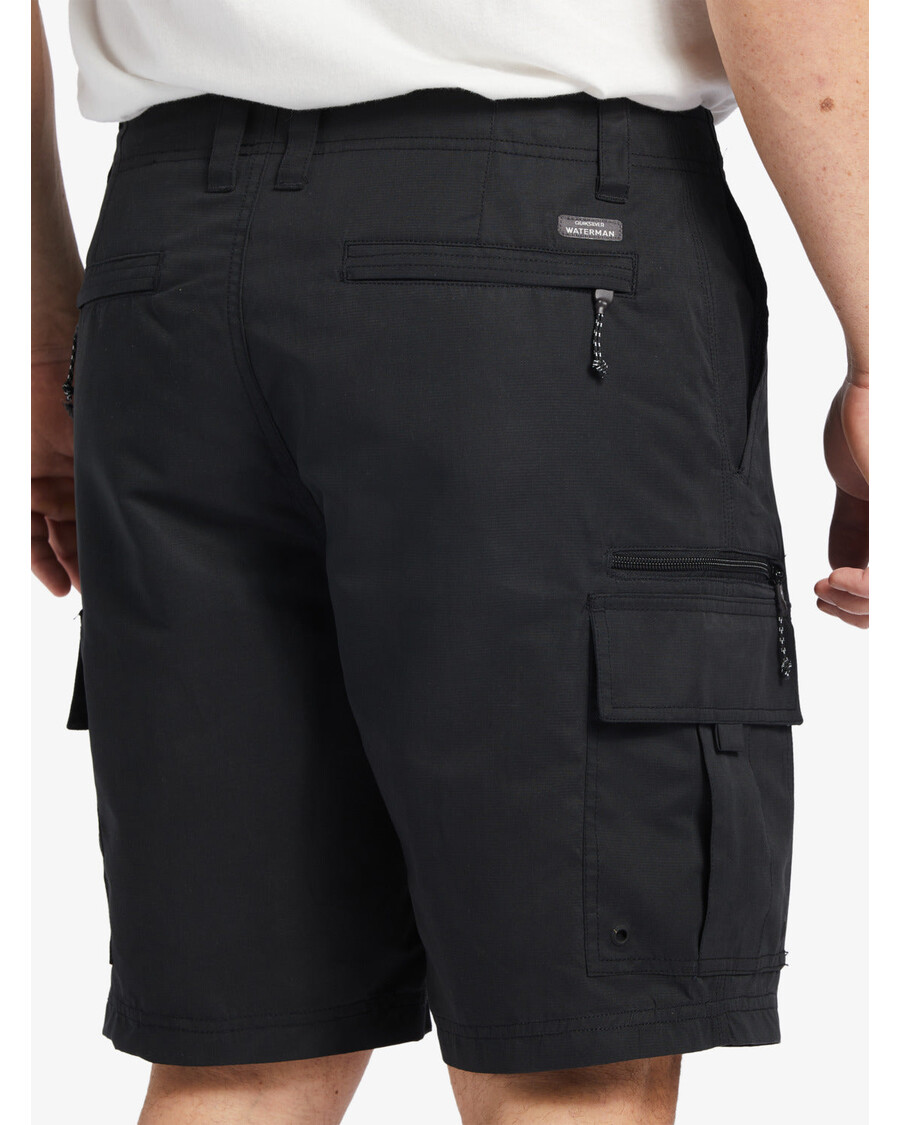 Шорты карго 20 дюймов Quiksilver Waterman Maldive Atoll - черные