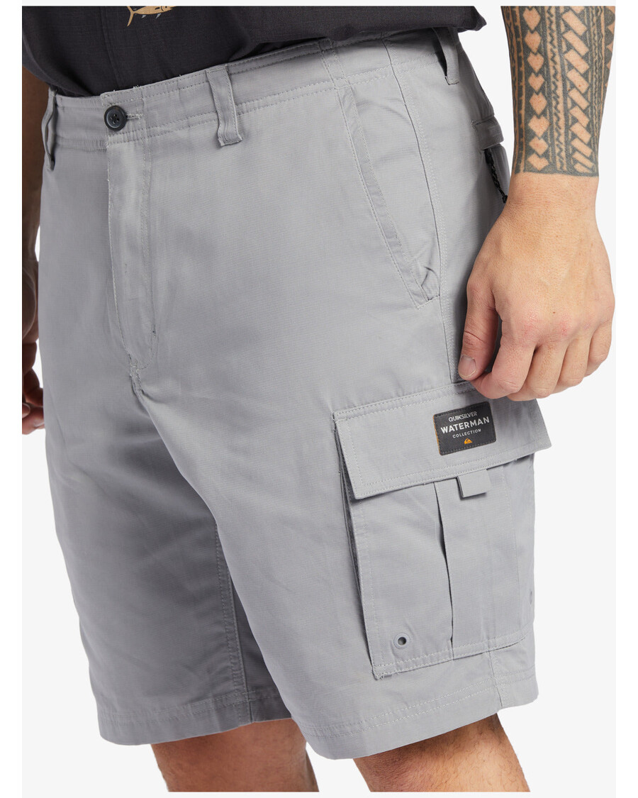 Quik Silver Waterman Maldive Atoll 20" Cargo Shorts - Sharkskin