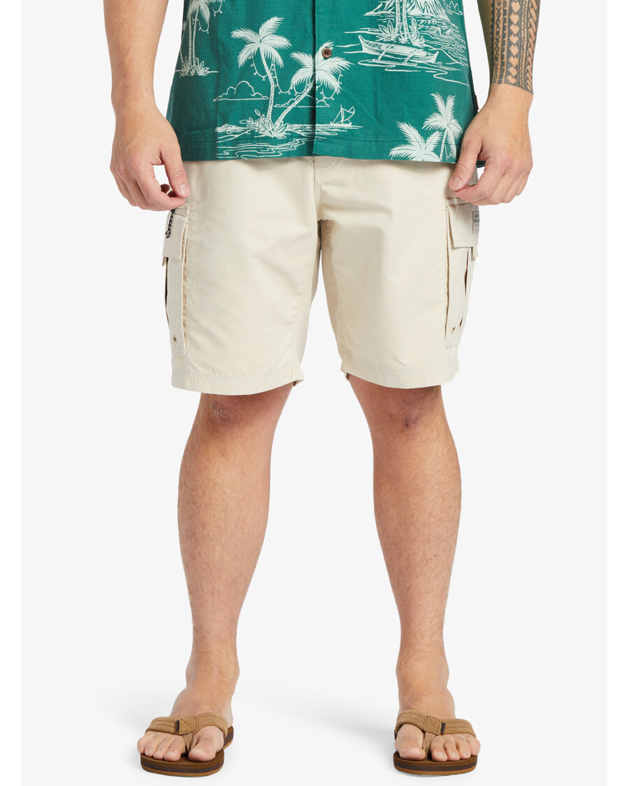 Quiksilver Waterman Maldive Atol 20" Cargo šortky - Hnědá Rýže