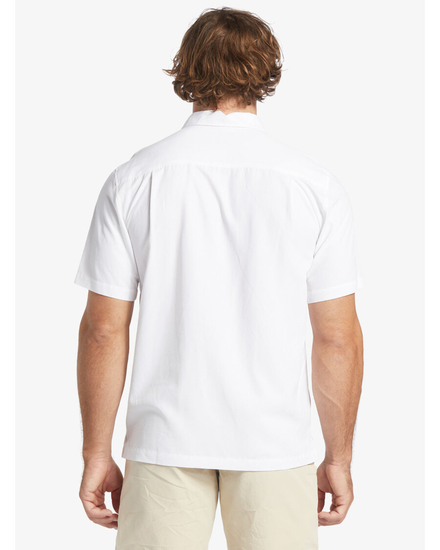 Quik Silver Waterman Tahiti Palms Premium Anti-Wrinkle Shirt - White