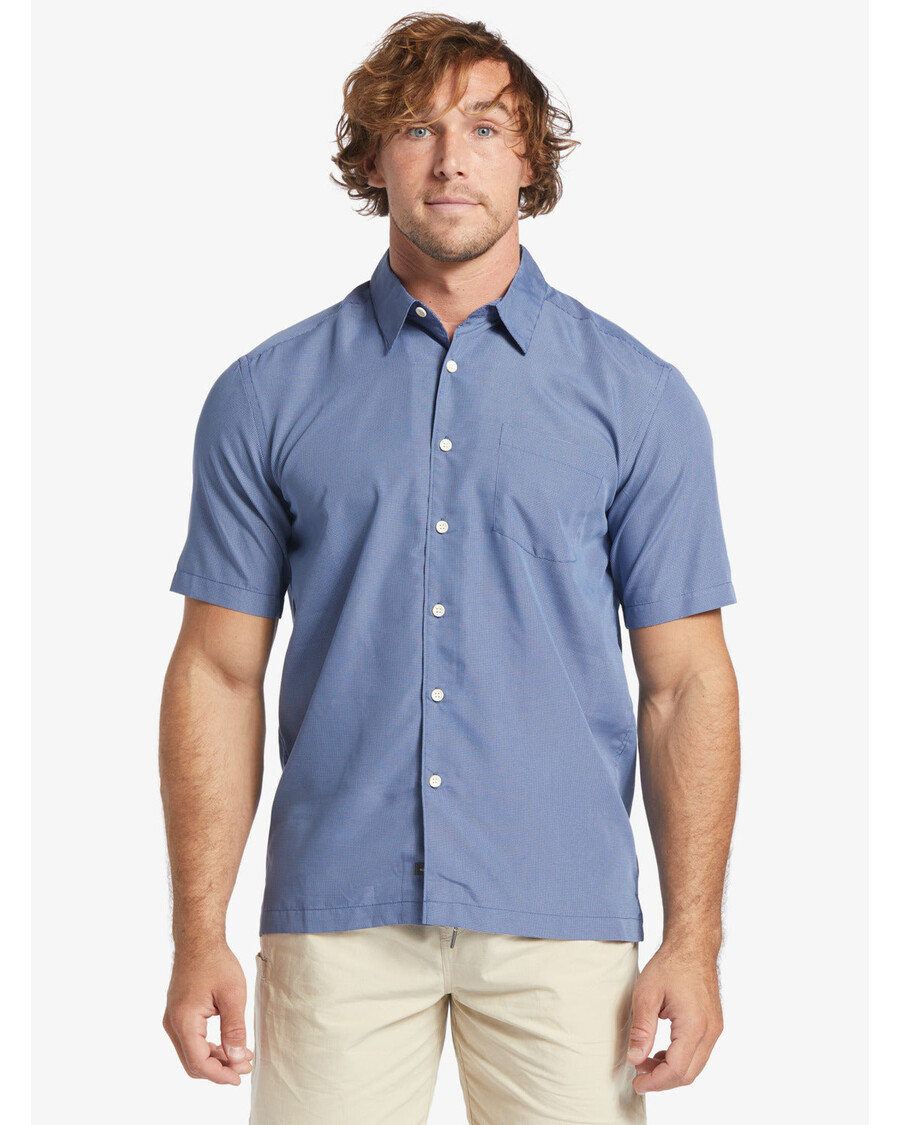 クイックシルバー ウォーターマン キングス クリフ 半袖シャツ - エンサイン ブルー キングス クリフ