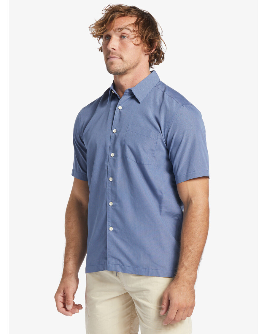 クイックシルバー ウォーターマン キングス クリフ 半袖シャツ - エンサイン ブルー キングス クリフ