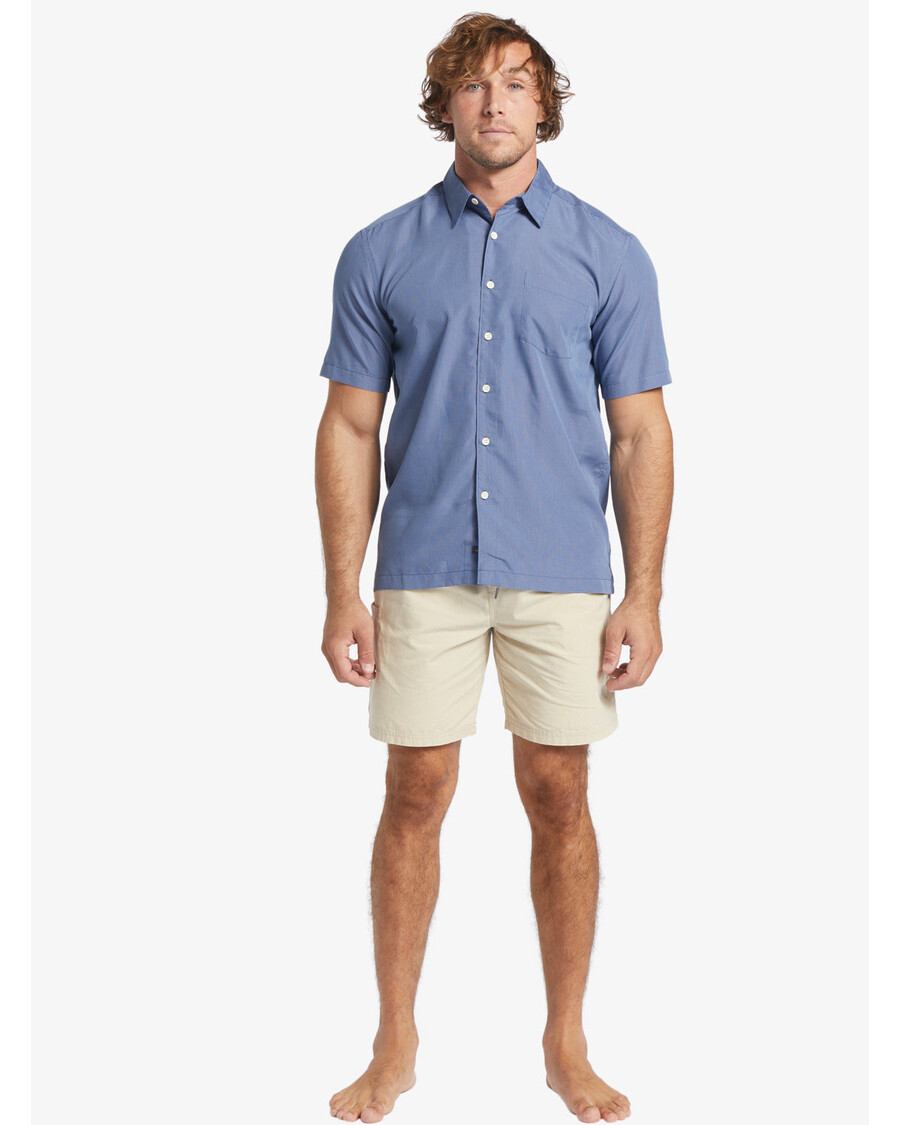 クイックシルバー ウォーターマン キングス クリフ 半袖シャツ - エンサイン ブルー キングス クリフ