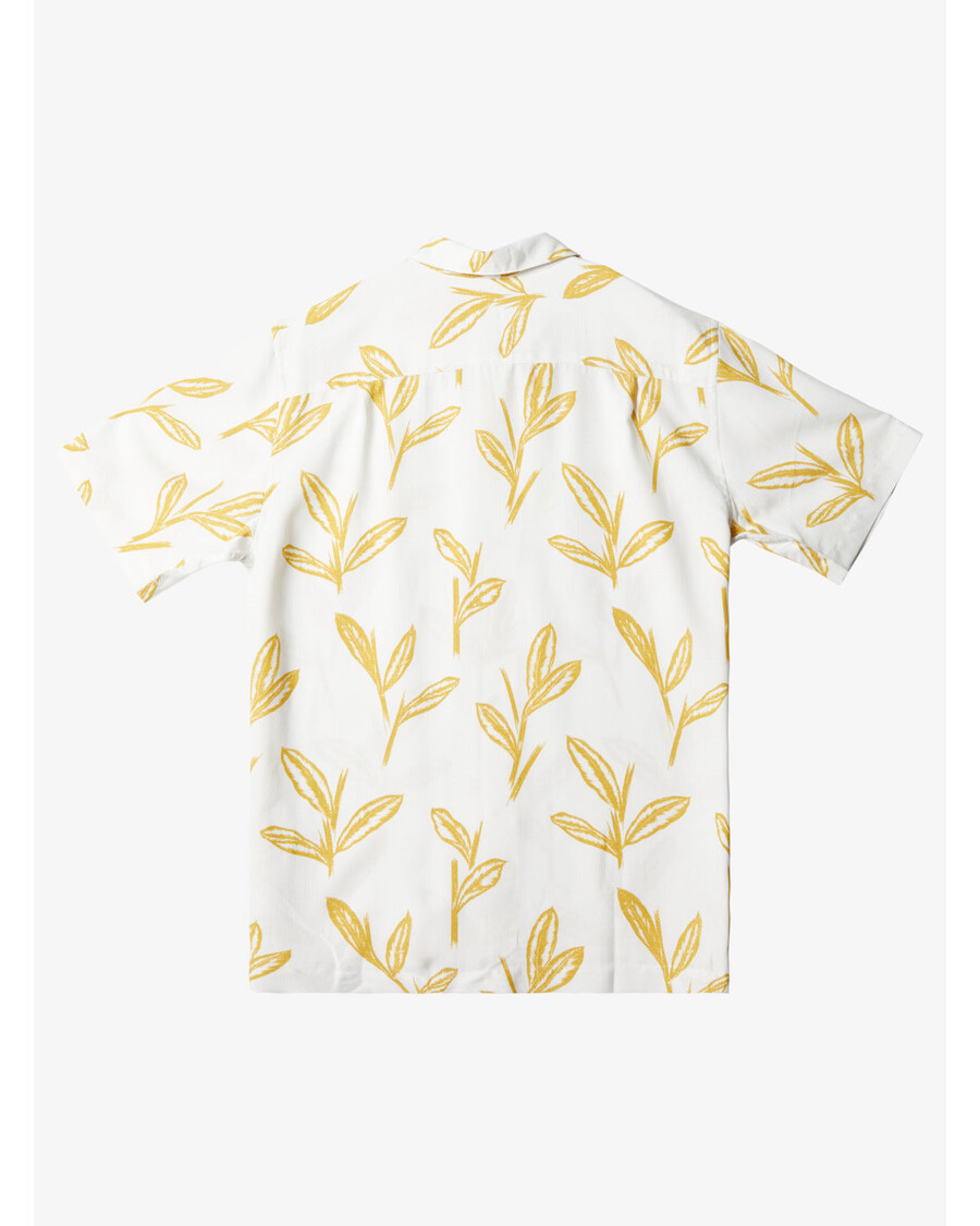 Quik Silver Waterman Ginger Stalks Short Sleeve Shirt - Oil Yellow Ginger Stalks