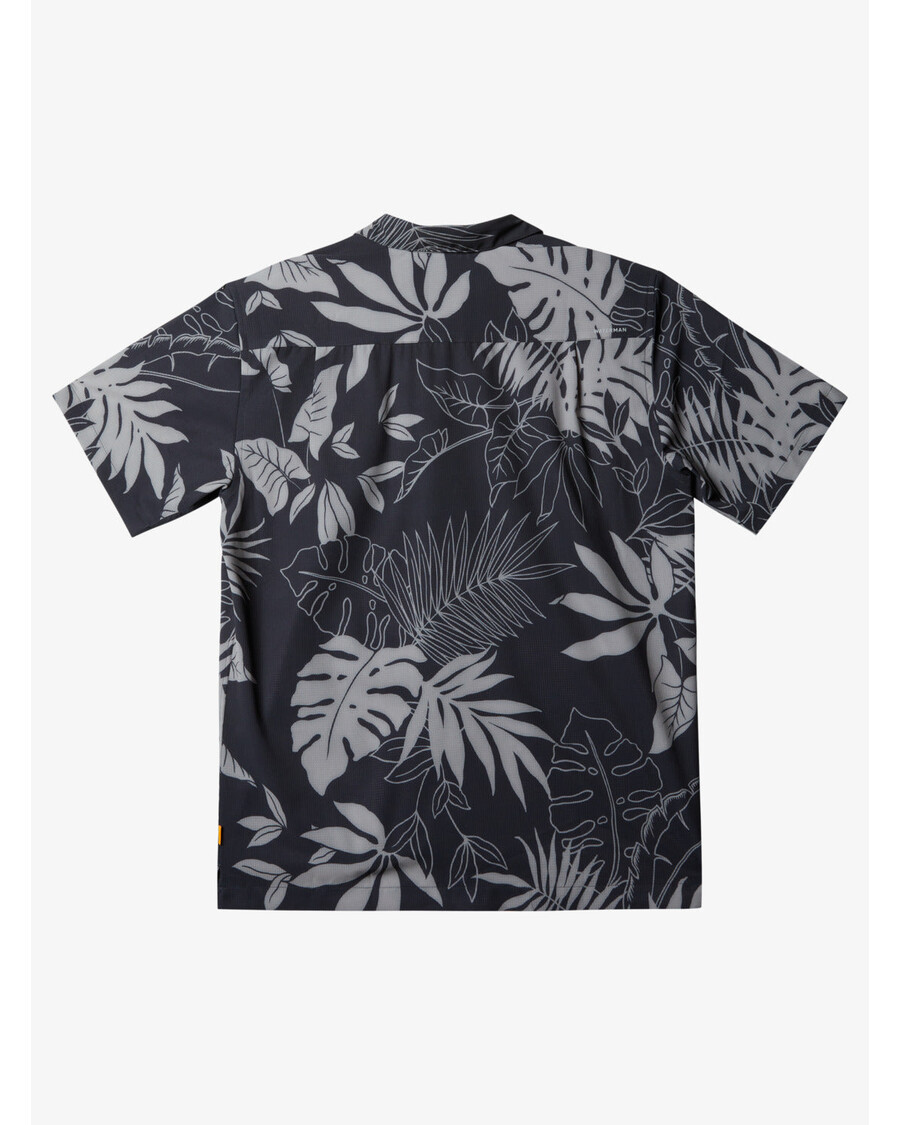 куиксилвер ватерман ласт исланд кошуља кратких рукава - црна ласт исланд