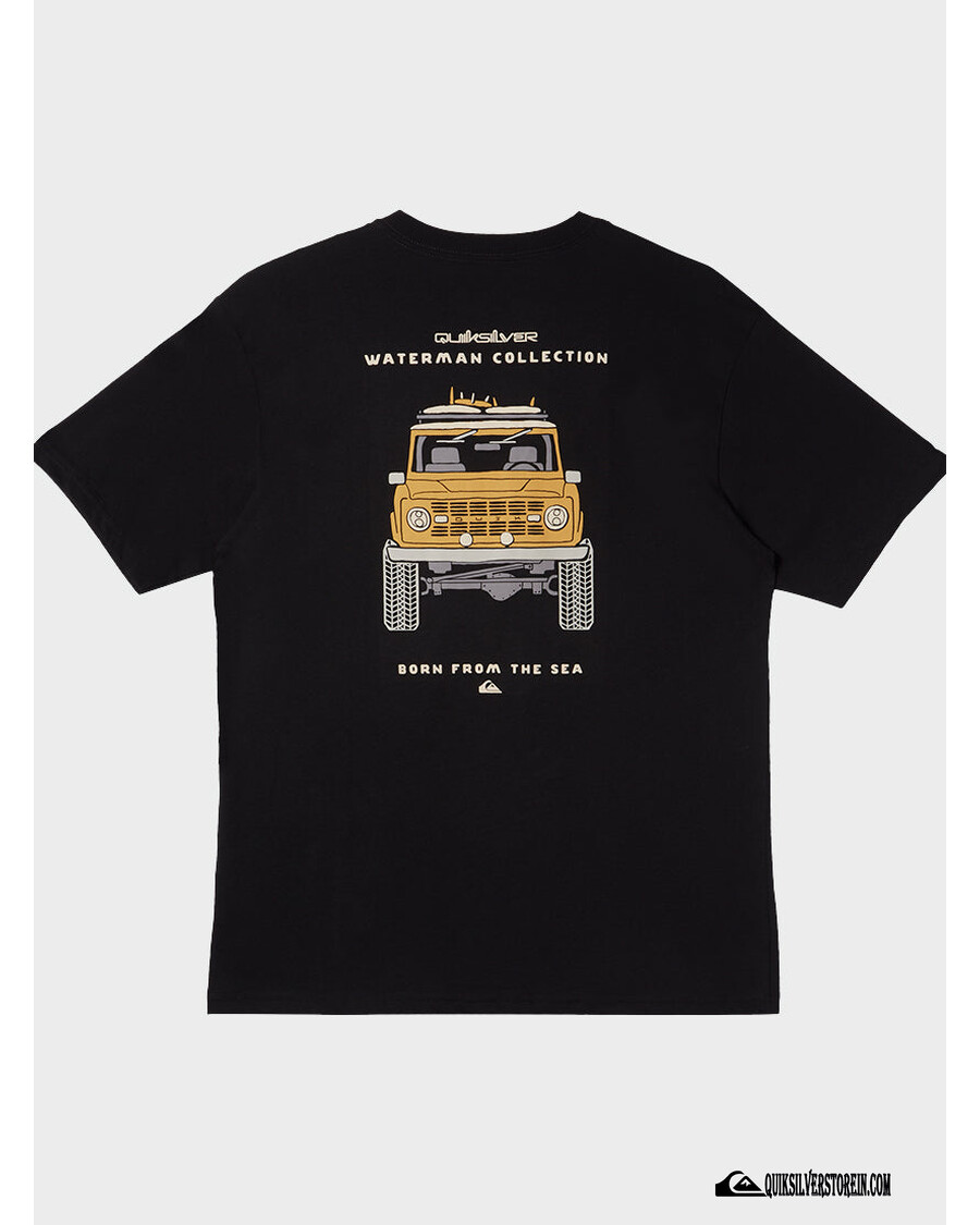 T-shirt Quiksilver Waterman Bruiser - μαύρο