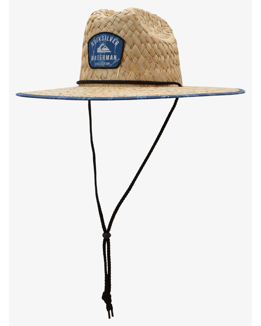 Quik Silver Waterman Outsider Straw Lifeguard Hat - Reef Point Ensign Blue