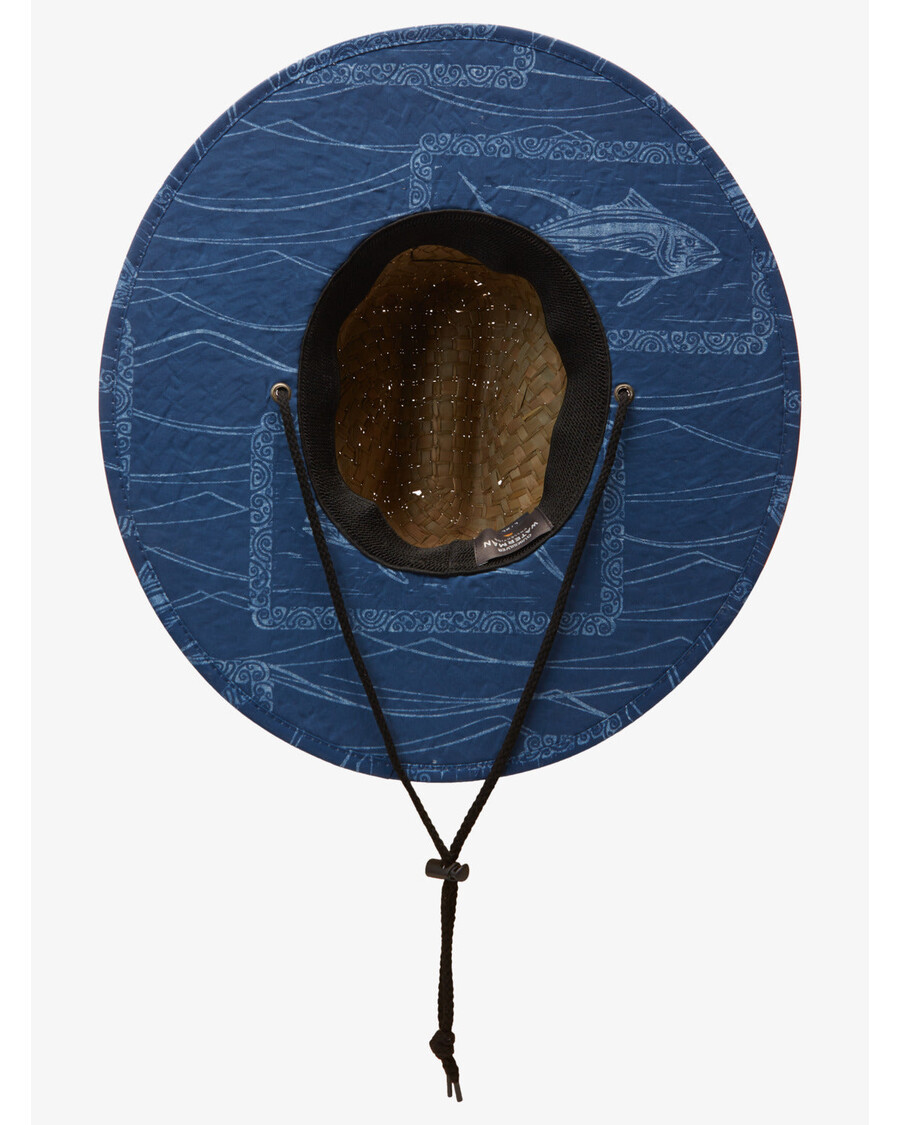 Quik Silver Waterman Outsider Straw Lifeguard Hat - Reef Point Ensign Blue