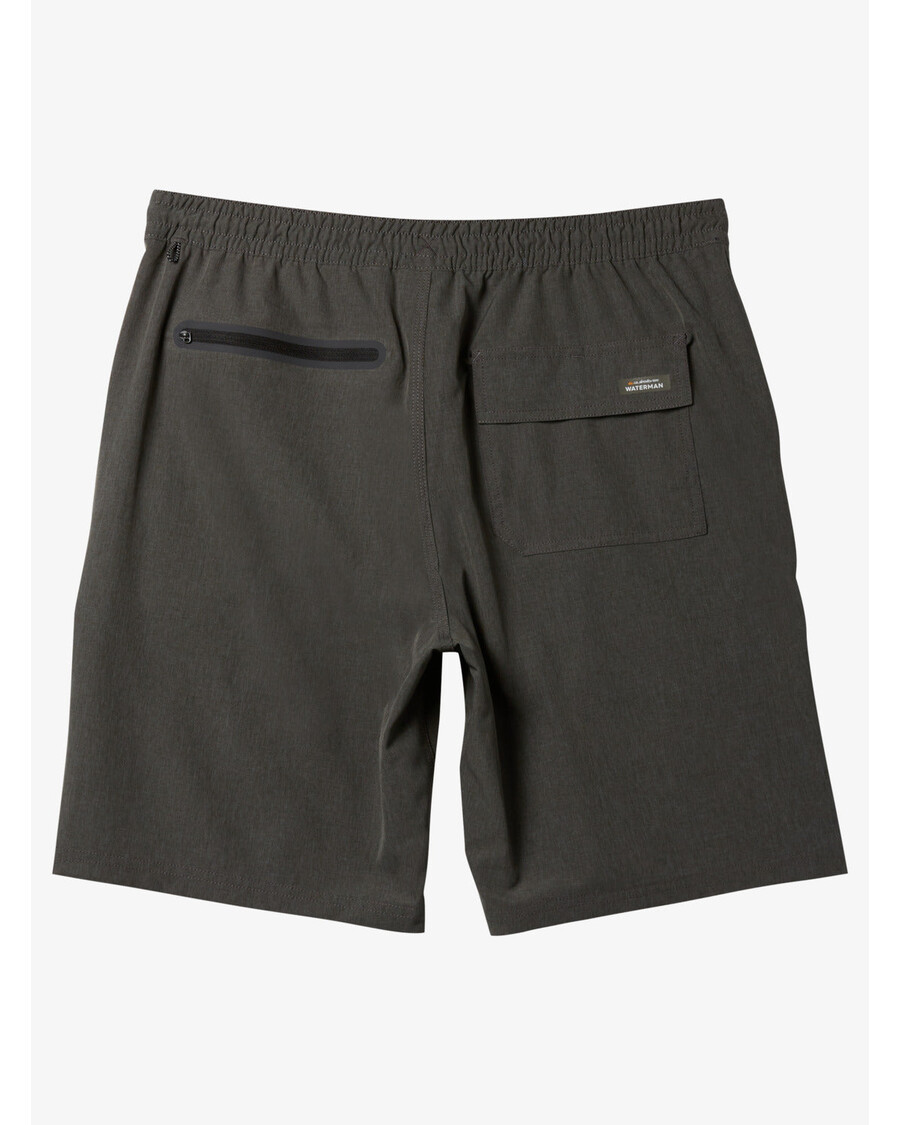 куиксилвер ватерман сува 20" ампхибиан хибрид шорц - тамно сиви хеатхер