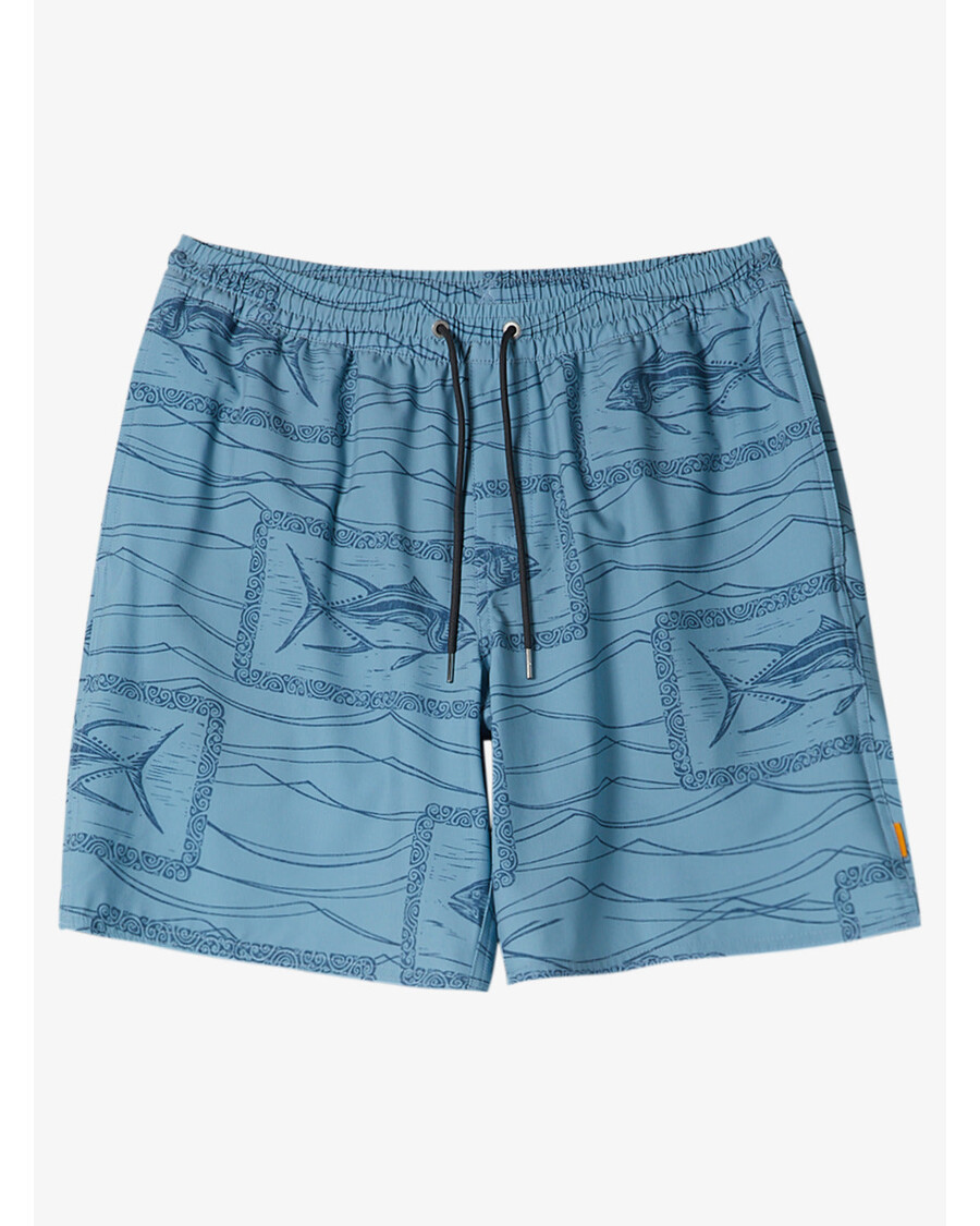 Quiksilver Waterman Reef Point Volley 17" Peldbikses - Rifa Punkts Krēslas Zils