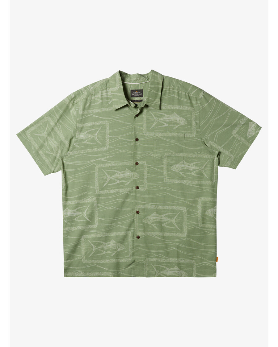 Quiksilver Waterman Reef Point Majica - Bosiljak Reef Point Tkani