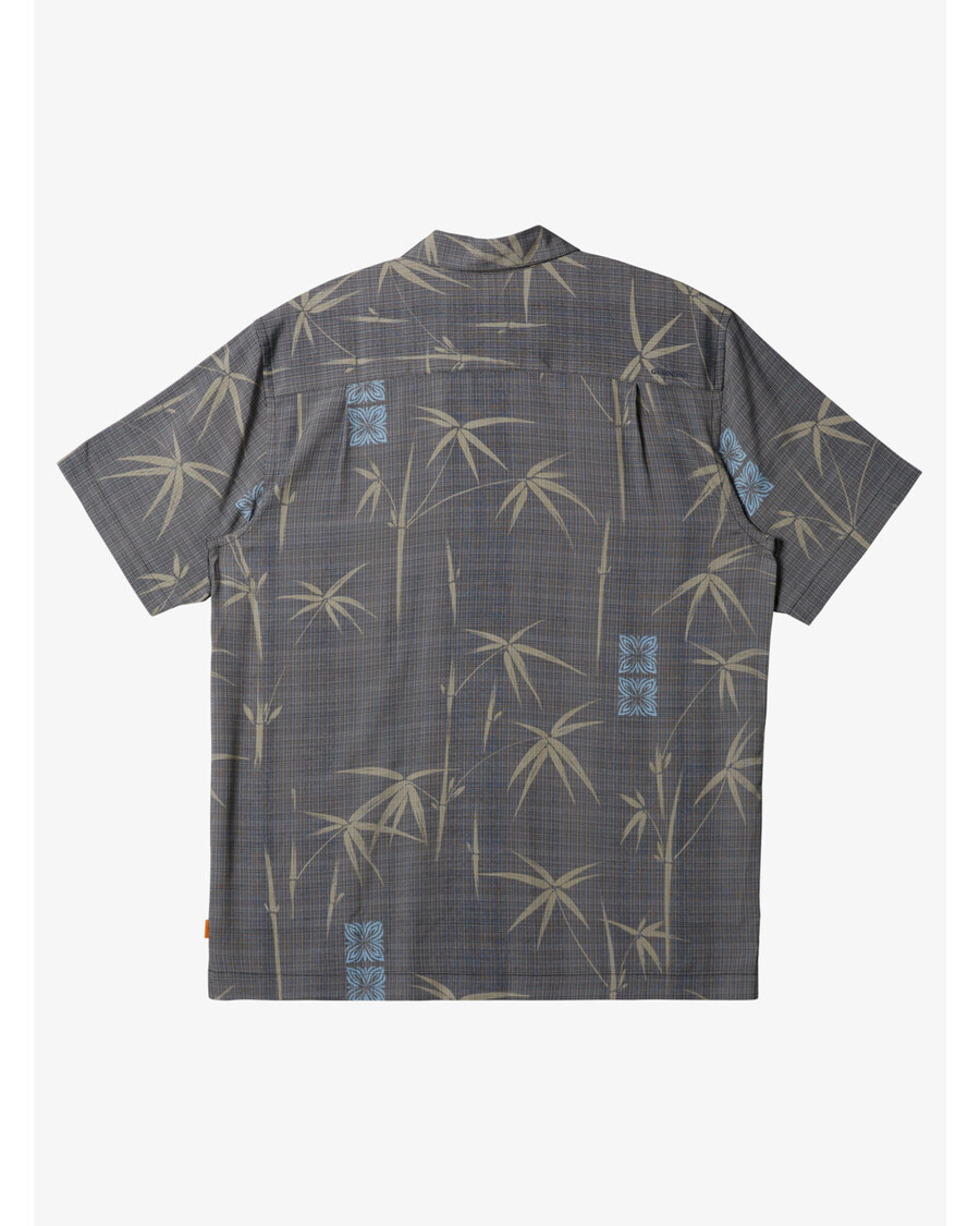 Рубашка Quiksilver Waterman из бамбукового залива - черная, плетеная из бамбукового залива