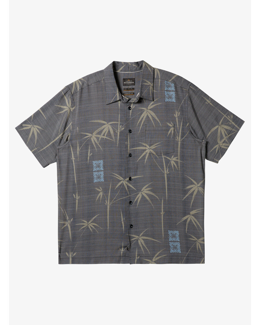 Quiksilver Waterman μπαμπού μπλουζάκι - μαύρο μπαμπού υφασμένο