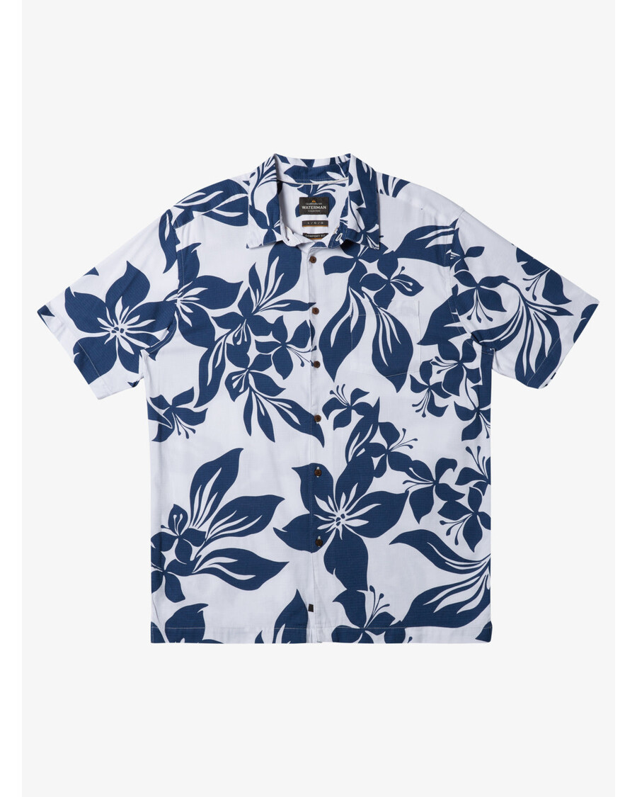 Quiksilver Waterman Big Island Košulja - Bijelo Veliko Otočko Tkanje