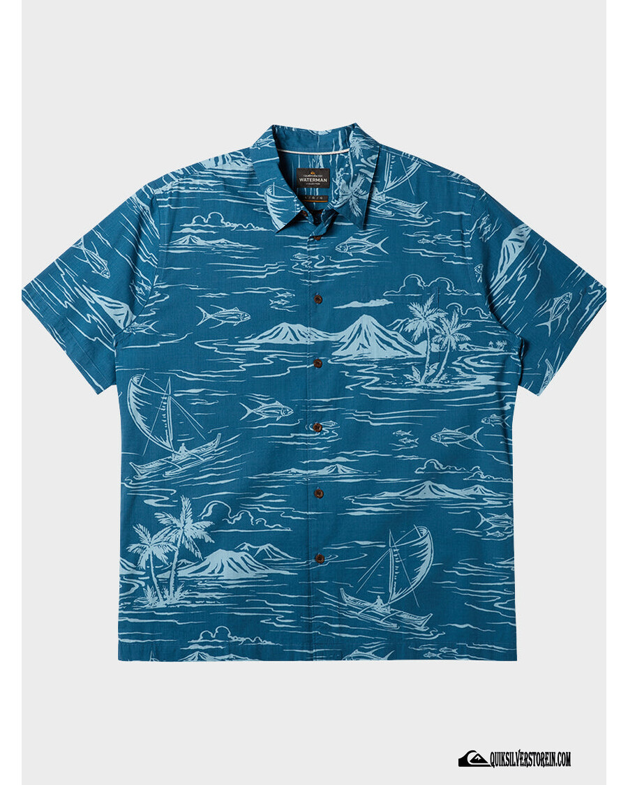 Quiksilver Waterman Košulja Sanjarica - Tkana Plava čelična Sanjarica