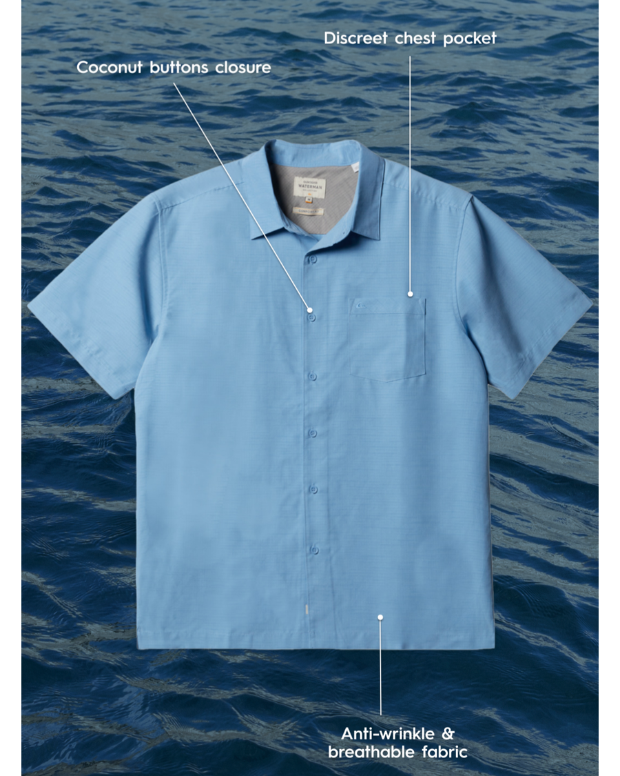 クイックシルバー ウォーターマン センティネラ プレミアム アンチリンクル シャツ - スターライト