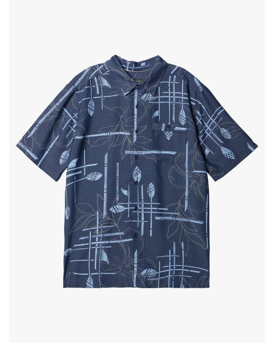 Quiksilver Waterman Paddle Out Košile S Krátkým Rukávem - Námořnický Sako