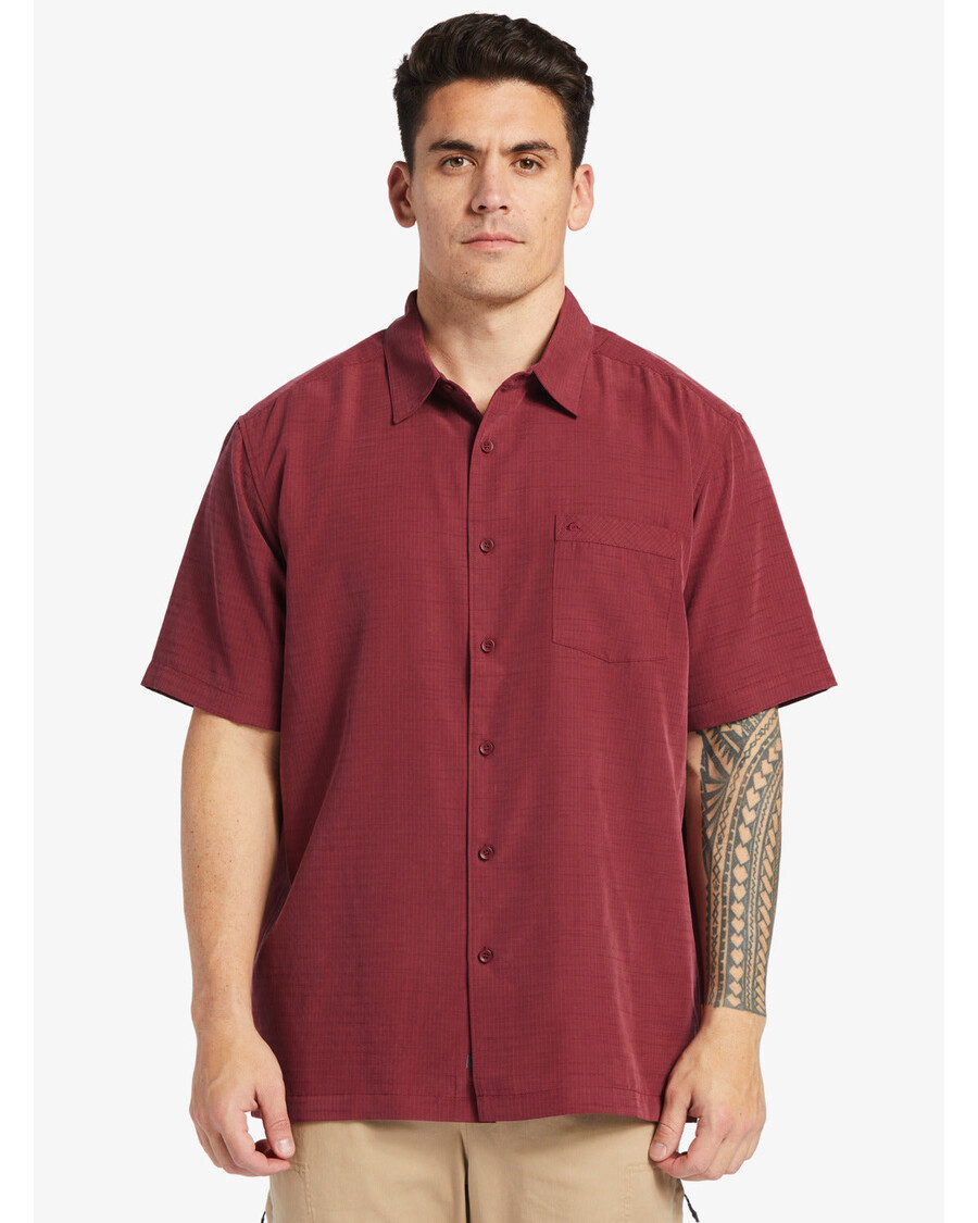 Quik Silver Waterman Centinela Premium Anti-rynkeskjorte - Ruby wine Centinela 4