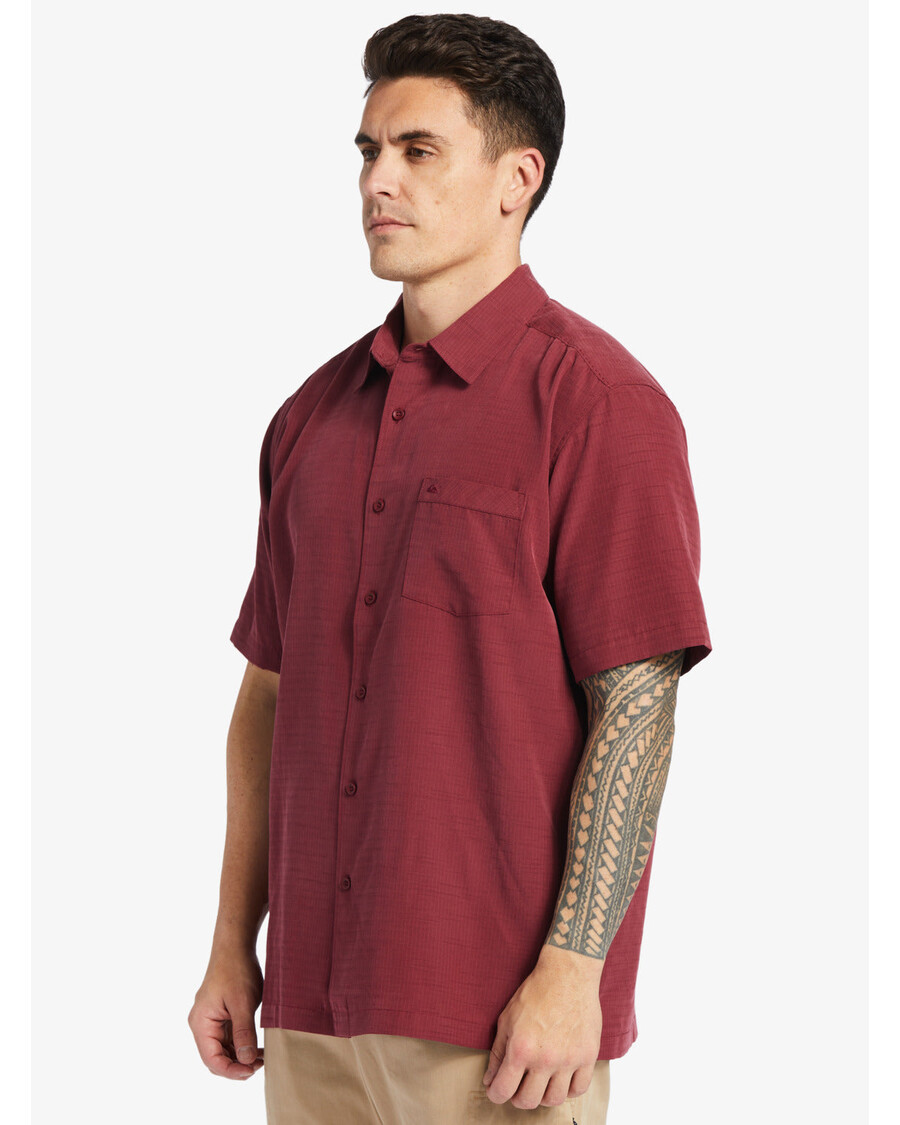 Quik Silver Waterman Centinela Premium Anti-rynkeskjorte - Ruby wine Centinela 4