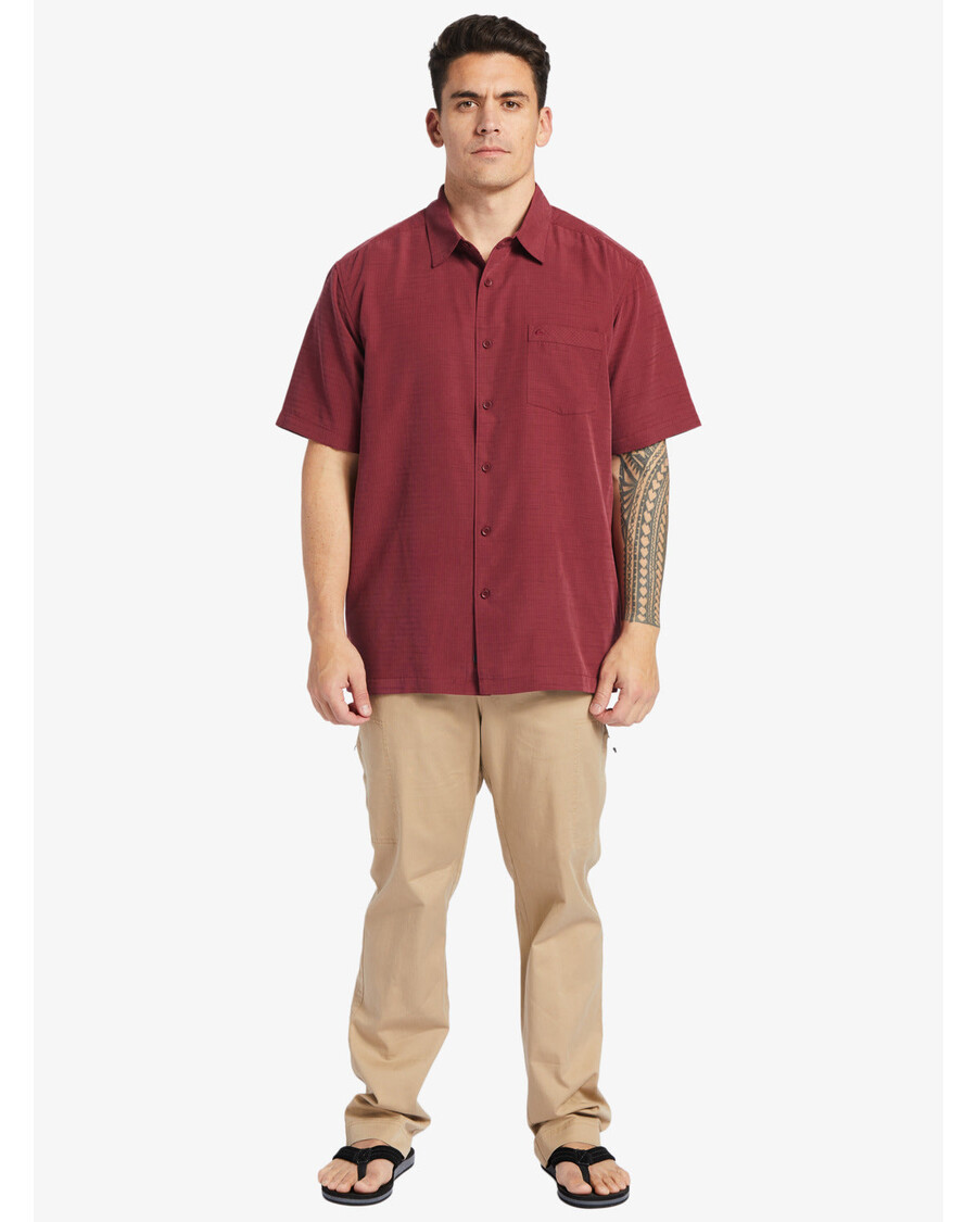 Quik Silver Waterman Centinela Premium Anti-rynkeskjorte - Ruby wine Centinela 4